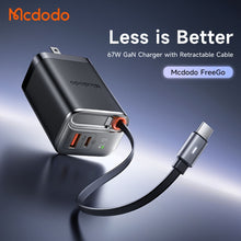 Cargar imagen en el visor de la galería, Mcdodo FreeGo 67W Charger With retractable Cable
