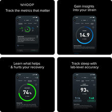 Cargar imagen en el visor de la galería, WHOOP 4.0 con suscripción de 12 meses - Rastreador de salud, fitness y actividad portátil - Monitoreo continuo, optimización del rendimiento, seguimiento de la frecuencia cardíaca - Mejora el sueño
