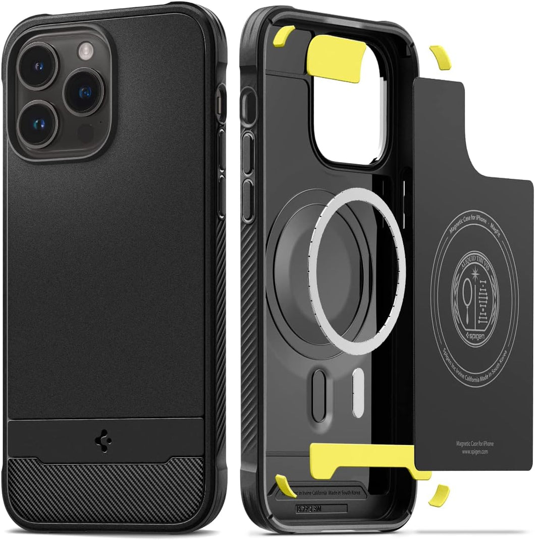 Spigen Rugged Armor (MagFit) compatible con MagSafe diseñada para iPhone 14 Pro Max