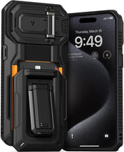 Cargar imagen en el visor de la galería, VRS DESIGN Origin - Funda tipo cartera para tarjetas (3 tarjetas) para iPhone 15 Pro Max
