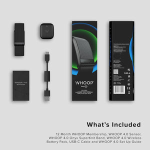 WHOOP 4.0 con suscripción de 12 meses - Rastreador de salud, fitness y actividad portátil - Monitoreo continuo, optimización del rendimiento, seguimiento de la frecuencia cardíaca - Mejora el sueño