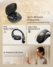 Cargar imagen en el visor de la galería, SHOKZ New OpenFit 2 Open-Ear Headphones, True Wireless Bluetooth Earphones with Microphone, Earhook Earbuds with 48 Hours of Playtime, Fast Charging, IP55 Water-Resistant, with Carrying Bag
