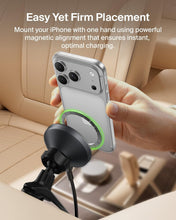 Cargar imagen en el visor de la galería, Belkin Wireless Car Charger, Magnetic Car Vent Mount w/ 3.3ft USB C Cable, Qi2 MagSafe Compatible Fast Charging
