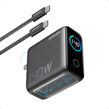 Cargar imagen en el visor de la galería, Anker 140W Max 4-Port GaN Charging Blocks,Smart Display for MacBook Charger
