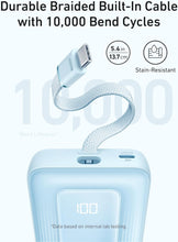 Cargar imagen en el visor de la galería, Anker Portable Charger, 10,000mAh 30W Power Bank cable integrado
