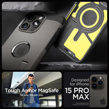 Cargar imagen en el visor de la galería, 15 Pro Max- Spigen Magnetic Tough Armor MagFit
