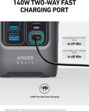 Cargar imagen en el visor de la galería, Anker SOLIX C200 DC Power Bank Station, 192Wh Portable Power Station, LiFePO4 Battery, 200W Solar Generator, for Outdoor Camping, Traveling, and Emergencies (No Wall Charger Included)
