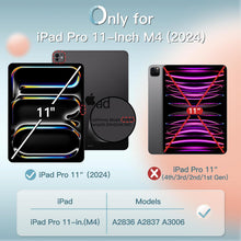 Cargar imagen en el visor de la galería, JETech Case for iPad Pro 11-Inch M4 2024 (5th Generation), Slim Stand Hard Back Shell Smart Cover with Auto Wake/Sleep (Black)

