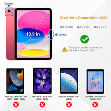 Cargar imagen en el visor de la galería, Fintie Funda de teclado para iPad de 10.9 pulgadas (versión 2022) con soporte para lápices, cubierta trasera de TPU suave con teclado Bluetooth desmontable magnéticamente
