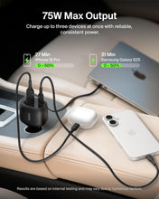 Cargar imagen en el visor de la galería, Belkin USB C Car Charger 75W w/ 30in USB C Retractable Charger
