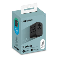 Cargar imagen en el visor de la galería, Momax 1- World  4 Port +AC Travel adapter 17W
