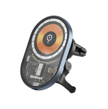 Cargar imagen en el visor de la galería, Momax Q.Mag Mount 3 15W MagSafe Wireless Charging Car Mount - Space Grey
