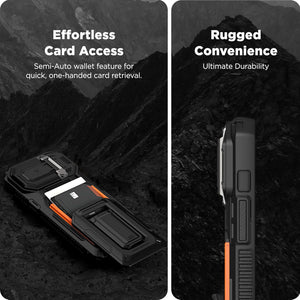 VRS DESIGN Origin - Funda tipo cartera para tarjetas (3 tarjetas) para iPhone 15 Pro Max