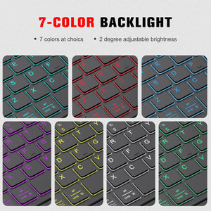 Fintie Funda de teclado para iPad Air de 13 pulgadas (M2) 2024 con soporte para lápices, cubierta trasera de TPU suave con teclado Bluetooth desmontable magnéticamente, retroiluminación/negro