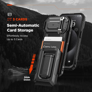 VRS DESIGN Origin - Funda tipo cartera para tarjetas (3 tarjetas) para iPhone 15 Pro Max