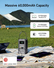 Cargar imagen en el visor de la galería, Anker 548 Power Bank Power Station 60,000mAh,Portable Outdoor Generator 87W with Smart Digital Display, Retractable Auto Lighting and SOS Mode, Home Backup(PowerCore Reserve 192Wh) for Travel, Camping
