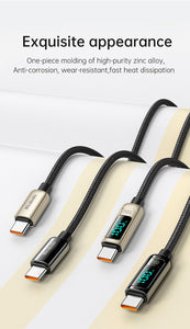 Mcdodo- Digital Display 100W Type-C to Type-C Data Cable 1.2m CA-8820