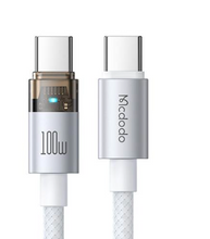 Cargar imagen en el visor de la galería, Mcdodo USB-C to USB-C 100W Transparent Cable
