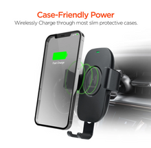 Cargar imagen en el visor de la galería, HYPERGEAR Gravity 15W Wireless Fast Charging Mount | Vent + Dashboard + Windshield | Black
