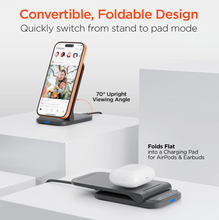 Cargar imagen en el visor de la galería, HYPERGEAR PowerFold 15W Wireless Fast Charging Stand | Black
