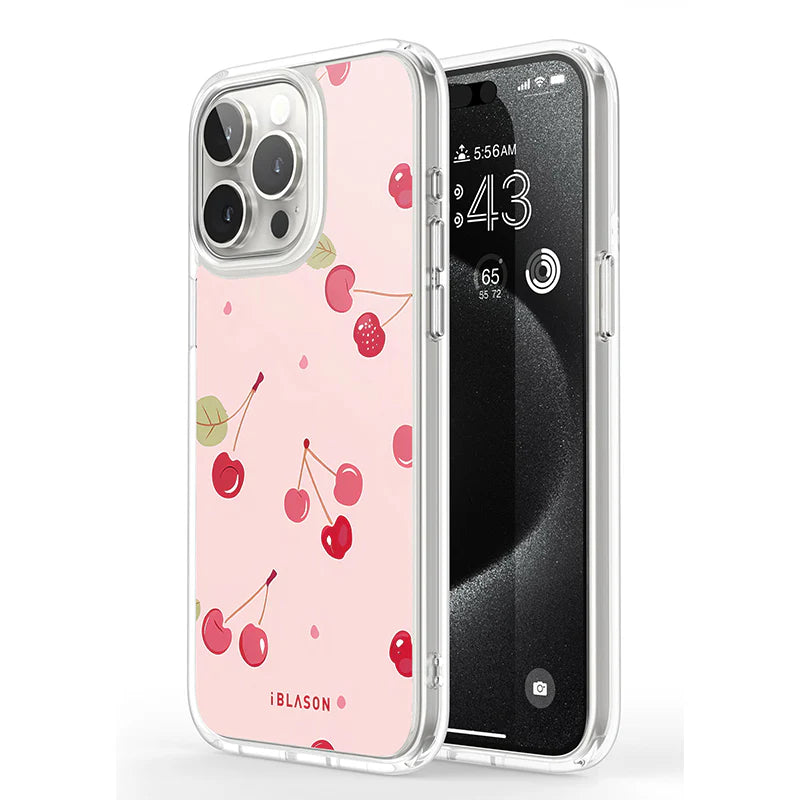iPhone 15 Pro Max Halo MagSafe Cute Phone Case - Cherry on Top