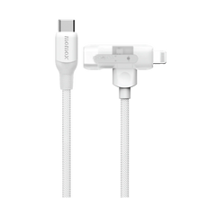 Cargar imagen en el visor de la galería, Momax 1-Link Flow Duo USB-C to USB-C &amp; Lightning Braided Cable 60W 1.5m
