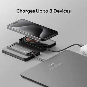 Momax 1-Power X Pro Magnetic Wireless Power Bank 5000mAh With Built-In USB-C Cable