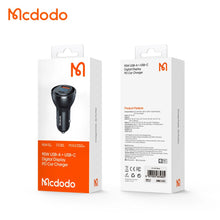 Cargar imagen en el visor de la galería, Mcdodo- 95 W USB-A +USB-C Digital Display Pd Car Charger CC-5670
