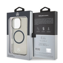 Cargar imagen en el visor de la galería, IPHONE 16 PRO MAX - PC/TPU BLACK HARD CASE MAGSAFE COMPATIBLE WITH SILVER RING - MERCEDES-BENZ
