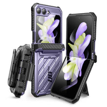 Cargar imagen en el visor de la galería, Supcase Galaxy Z Flip5 Unicorn Beetle PRO Rugged Case with Belt Clip-Metallic Purple
