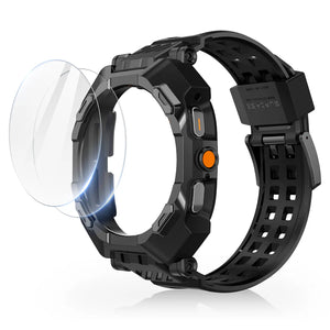 Supcase Galaxy Watch7 Ultra 47mm Unicorn Beetle PRO Wristband Case with Glass Screen Protectors-Black