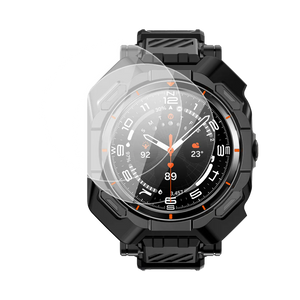 Supcase Galaxy Watch7 Ultra 47mm Unicorn Beetle PRO Wristband Case with Glass Screen Protectors-Black