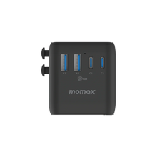 Cargar imagen en el visor de la galería, Momax 1-World² 4-Port Mini Universal Travel GaN Charger 100W with Dual AC
