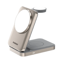 Cargar imagen en el visor de la galería, Momax 1-Charge Q.Port 3-in-1 Foldable Qi2 15W Magnetic Wireless Charging Stand
