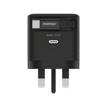 Cargar imagen en el visor de la galería, Momax 1-Charge+ 1-Port GaN Charger With Built-In USB-C Cable 35W
