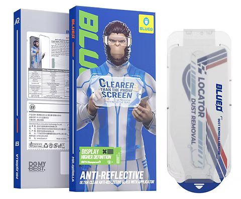 16 Pro Max/17 Pro max Anti-Reflective With Applicator  Ultra Clear Blueo