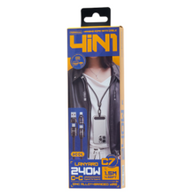 Cargar imagen en el visor de la galería, Remax Adjustable USB / Type-C to Lightning Type-C Collar Cable Braided Power Delivery 240W
