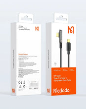 Cargar imagen en el visor de la galería, Mcdodo Cable 100W Type-C to Type-C Transparent Data
