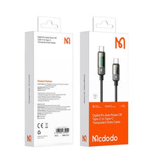 Cargar imagen en el visor de la galería, Mcdodo Cable Digital Pro Auto Power Off Type-C to Type-C 100W

