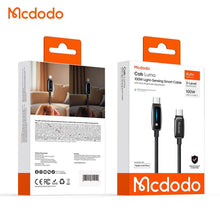 Cargar imagen en el visor de la galería, Mcdodo Cable Cab Luma 100W Light-Sensing Smart Cable 100W
