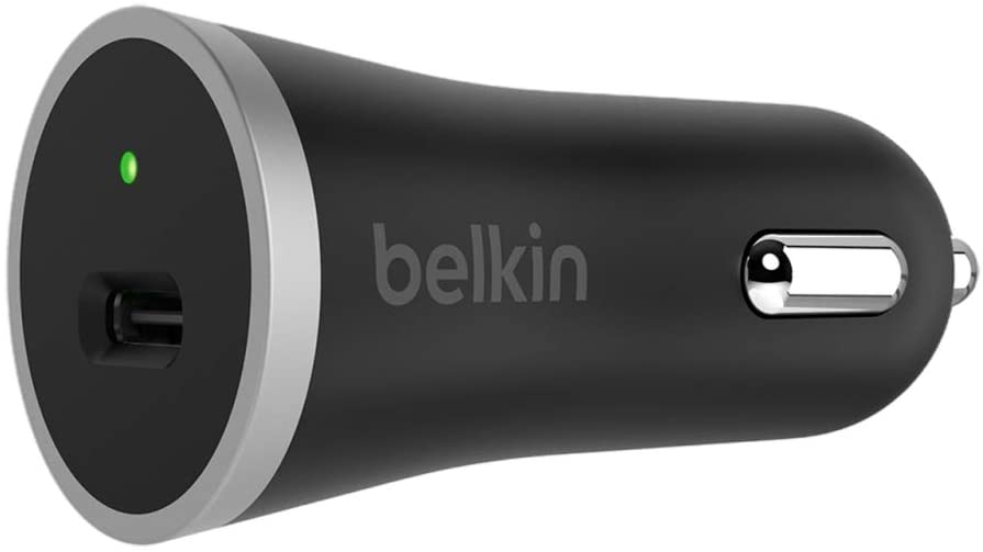 Belkin 15W USB-C Cargador de Carros de Carga Rápida para Smartphones y Tabletas USB-C