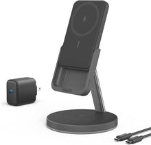 Cargar imagen en el visor de la galería, Anker Magnetic Wireless Charger, 633 MagGo 2-in-1 Wireless Charging Station
