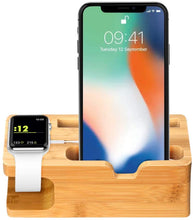 Cargar imagen en el visor de la galería, Aerb Soporte de Carga de Madera para iPhone y Apple Watch
