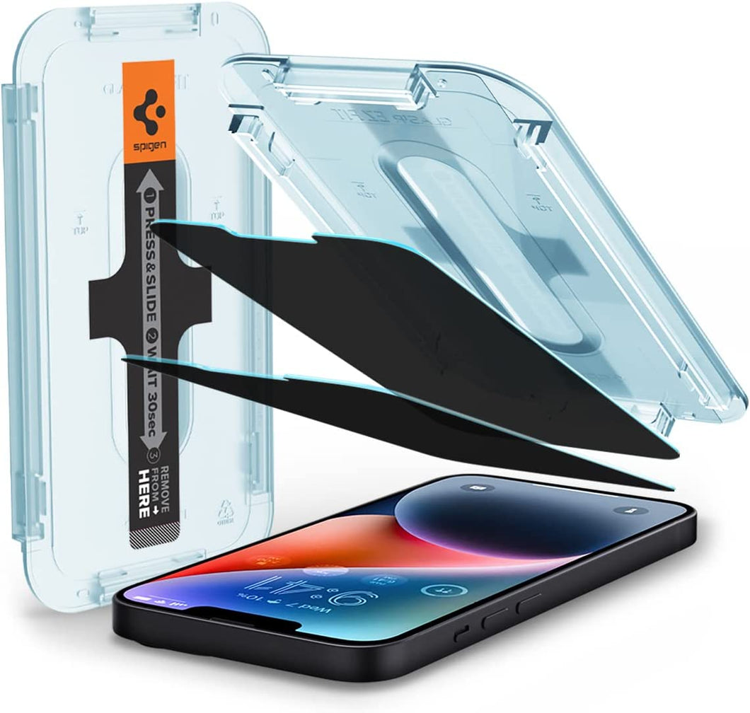 14 Plus /13 Pro Max -Spigen Tempered Glass Screen Protector designed for iPhone 14 Plus/iPhone 13 Pro Max [2 Pack]