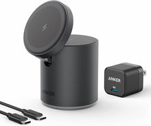 Cargar imagen en el visor de la galería, Anker Magnetic Wireless Charger, 623 MagGo 2-in-1 Wireless Charging Station

