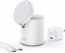 Cargar imagen en el visor de la galería, Anker Magnetic Wireless Charger, 623 MagGo 2-in-1 Wireless Charging Station
