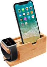 Cargar imagen en el visor de la galería, Aerb Soporte de Carga de Madera para iPhone y Apple Watch
