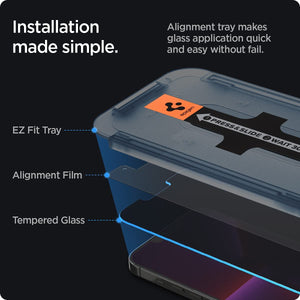 14 Plus /13 Pro Max -Spigen Tempered Glass Screen Protector designed for iPhone 14 Plus/iPhone 13 Pro Max [2 Pack]