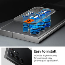 Cargar imagen en el visor de la galería, S23 Ultra Spigen Camera Lens Screen Protector [Glas.tR EZ Fit Optik Pro] designed for Galaxy S23 Ultra - Black [2 Pack]
