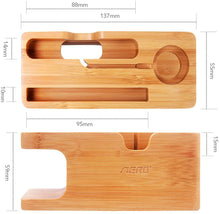 Cargar imagen en el visor de la galería, Aerb Soporte de Carga de Madera para iPhone y Apple Watch
